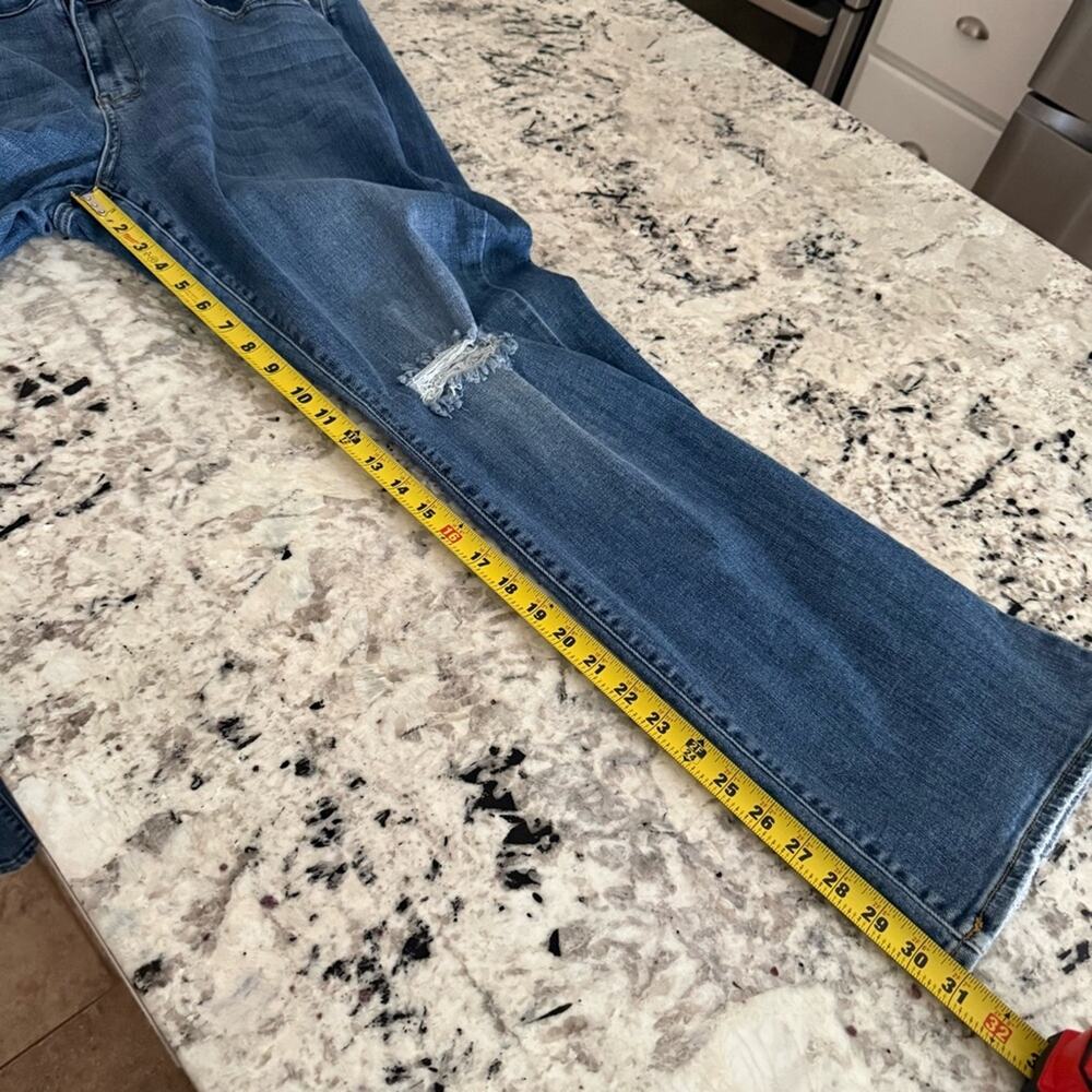 Judy Blue Mid Rise Pocket Tooling Knee Destroy Bootcut Jeans 22W JB82264MD-PL - Picture 11 of 16